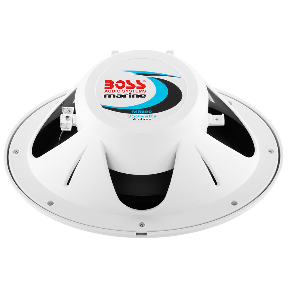 Suncoast Marine and Auto offers Boss Audio 6"x 9" MR690 Oval Speakers - White - 350W [MR690]