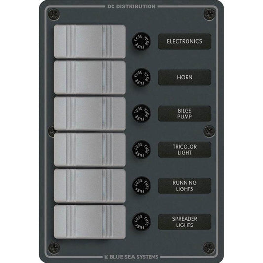 Suncoast Marine and Auto offers Blue Sea 8053 Slate Grey - 6 Position - Vertical [8053]