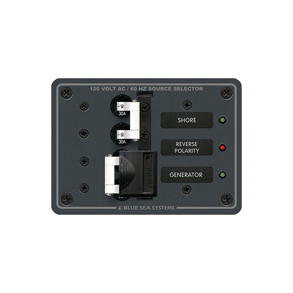 Suncoast Marine and Auto offers Blue Sea 8032 AC Toggle Source Selector 120V AC - 30AMP - White Switches [8032]