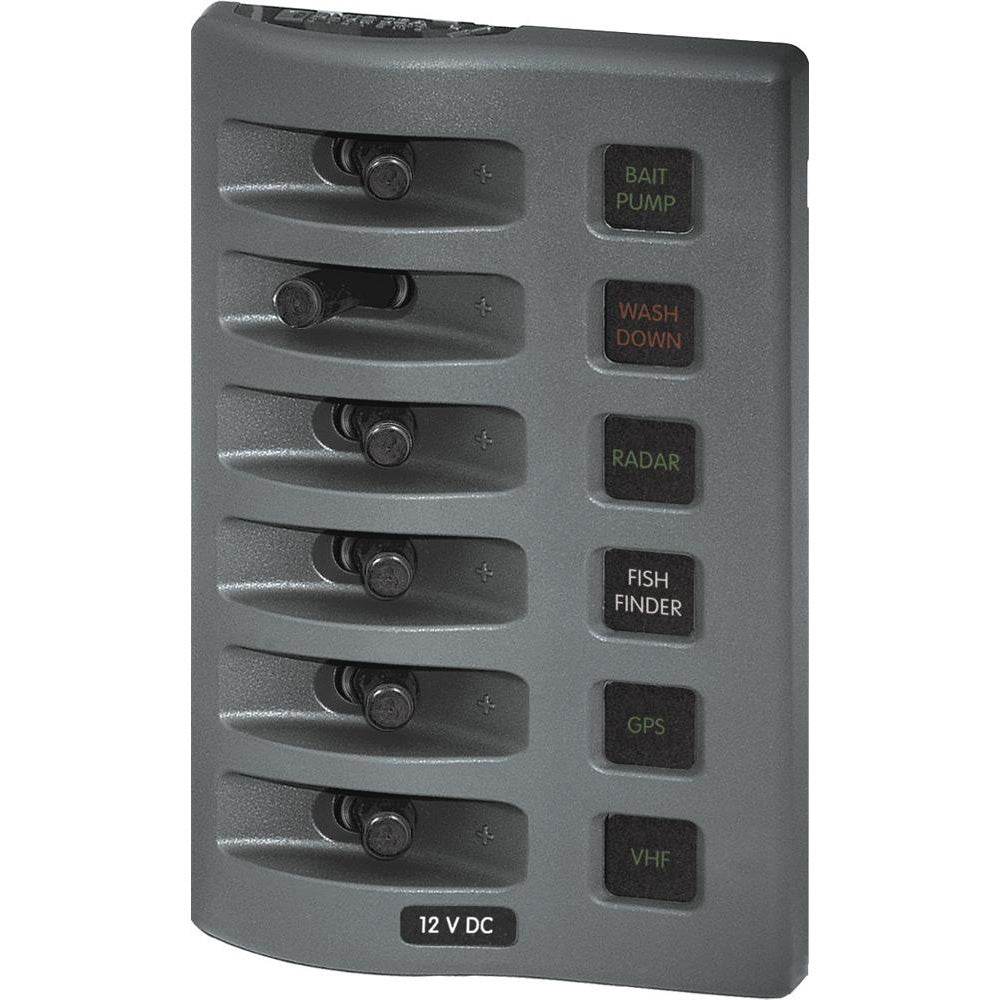 Suncoast Marine and Auto offers Blue Sea 4306 WeatherDeck Water Resistant Fuse Panel - 6 Position - Grey [4306]