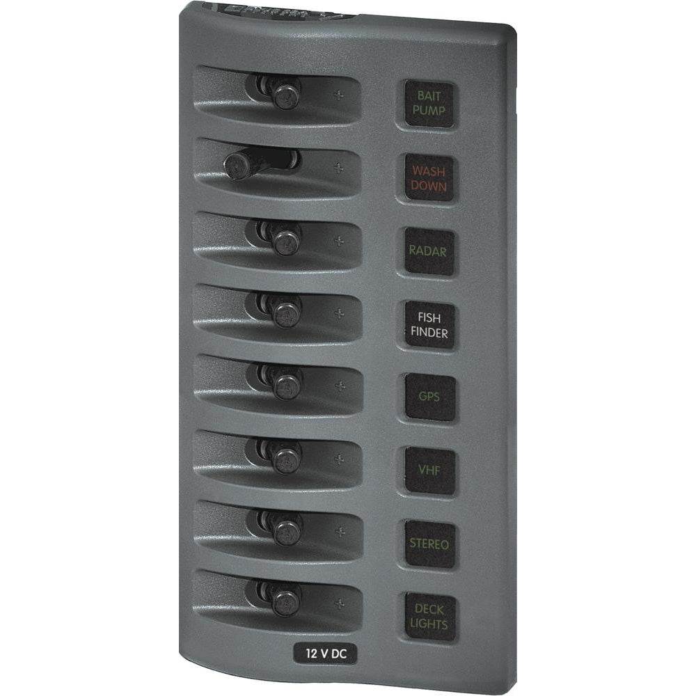 Suncoast Marine and Auto offers Blue Sea 4308 WeatherDeck Water Resistant Fuse Panel - 8 Position - Grey [4308]