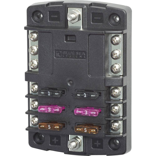 Suncoast Marine and Auto offers Blue Sea 5030 ST Blade Fuse Block w/o Cover - 6 Circuit w/Negative Bus [5030]