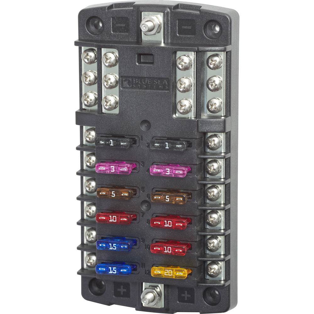 Suncoast Marine and Auto offers Blue Sea 5031 ST Blade Fuse Block w/o Cover - 12 Circuit w/Negative Bus [5031]