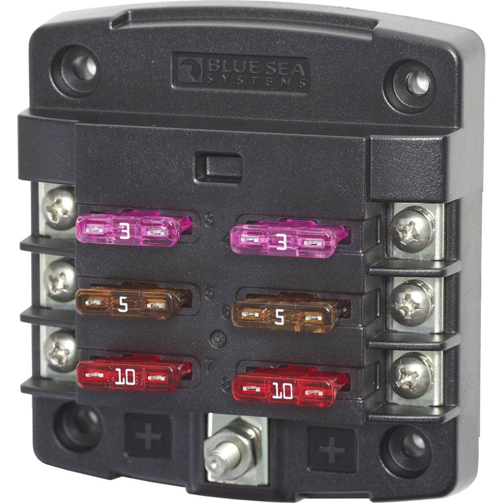 Suncoast Marine and Auto offers Blue Sea 5033 ST Blade Fuse Block w/out Cover - 6 Circuit w/out Negative Bus [5033]