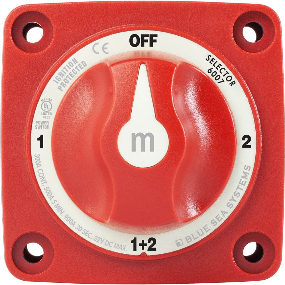 Suncoast Marine and Auto offers Blue Sea 6007 m-Series (Mini) Battery Switch Selector Four Position Red [6007]