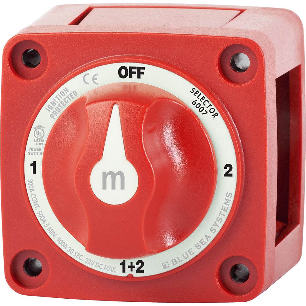 Suncoast Marine and Auto offers Blue Sea 6007 m-Series (Mini) Battery Switch Selector Four Position Red [6007]