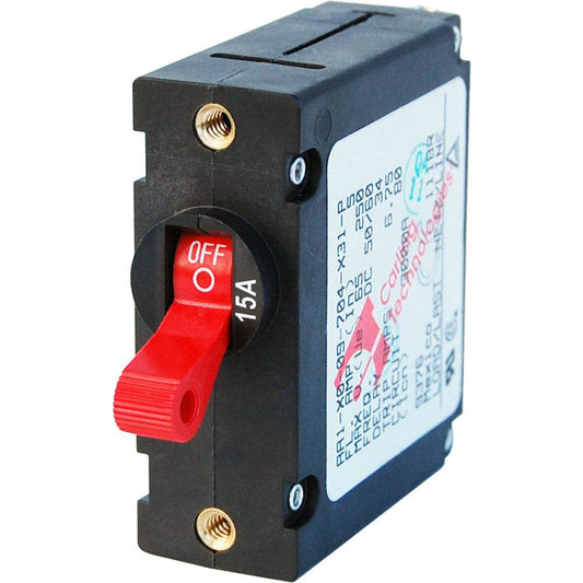 Suncoast Marine and Auto offers Blue Sea 7209 AC / DC Single Pole Magnetic World Circuit Breaker - 15 Amp [7209]