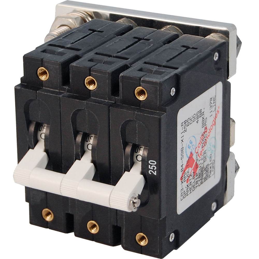 Suncoast Marine and Auto offers Blue Sea 7270 250A C-Series Triple Pole Toggle DC Circuit Breaker [7270]