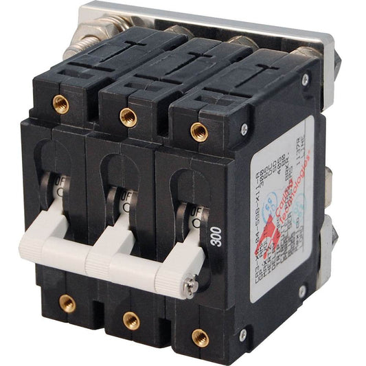 Suncoast Marine and Auto offers Blue Sea 7271 300A C-Series Triple Pole Toggle DC Circuit Breaker [7271]