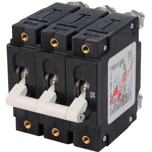 Suncoast Marine and Auto offers Blue Sea 7287 C-Series Triple Pole Circuit Breaker - 50A [7287]