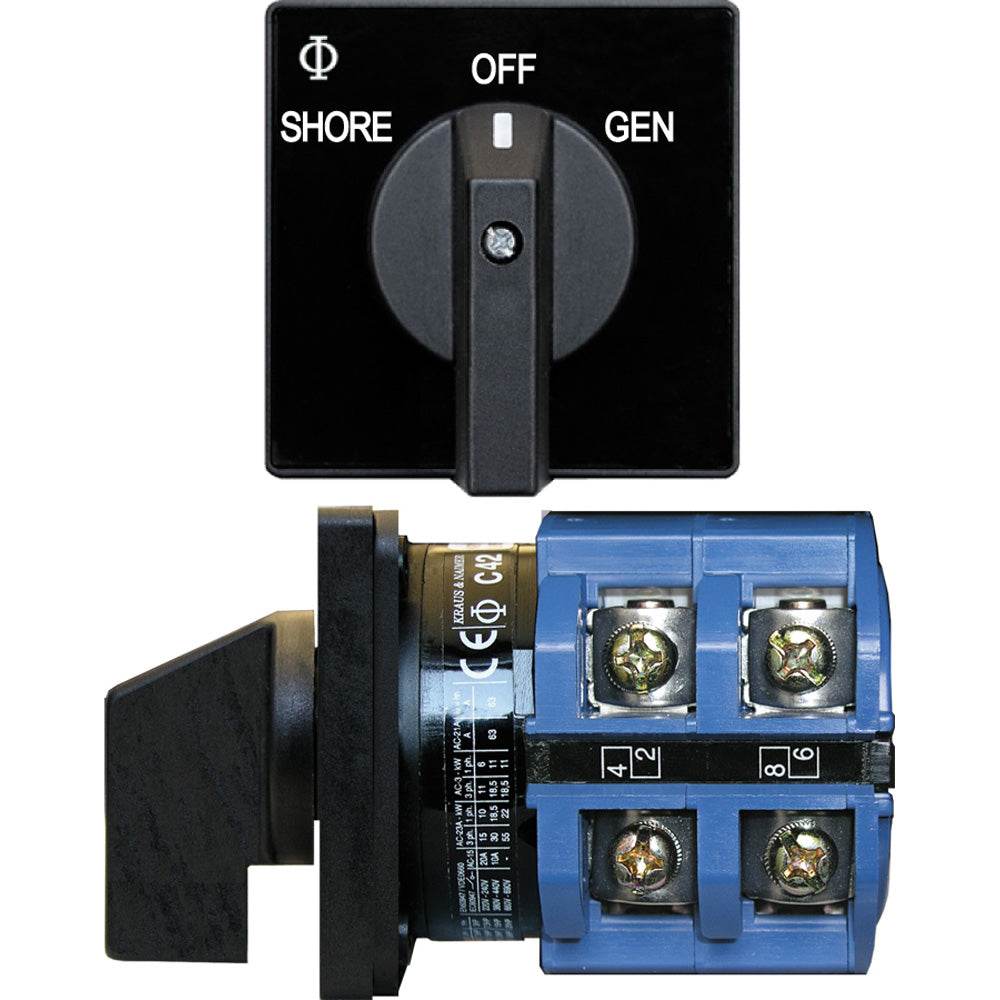 Suncoast Marine and Auto offers Blue Sea 9011 Switch, AV 120VAC 65A OFF +2 Positions [9011]