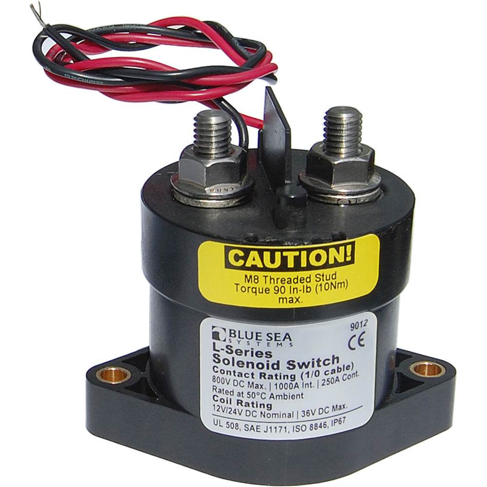 Suncoast Marine and Auto offers Blue Sea 9012 L Solenoid Switch - 12-24VDC - 250A [9012]