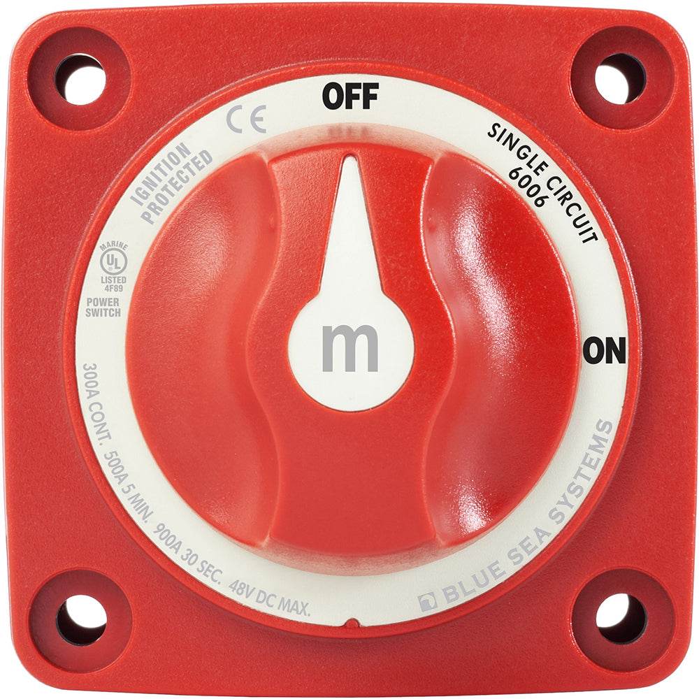 Suncoast Marine and Auto offers Blue Sea 6006 m-Series (Mini) Battery Switch Single Circuit ON/OFF Red [6006]