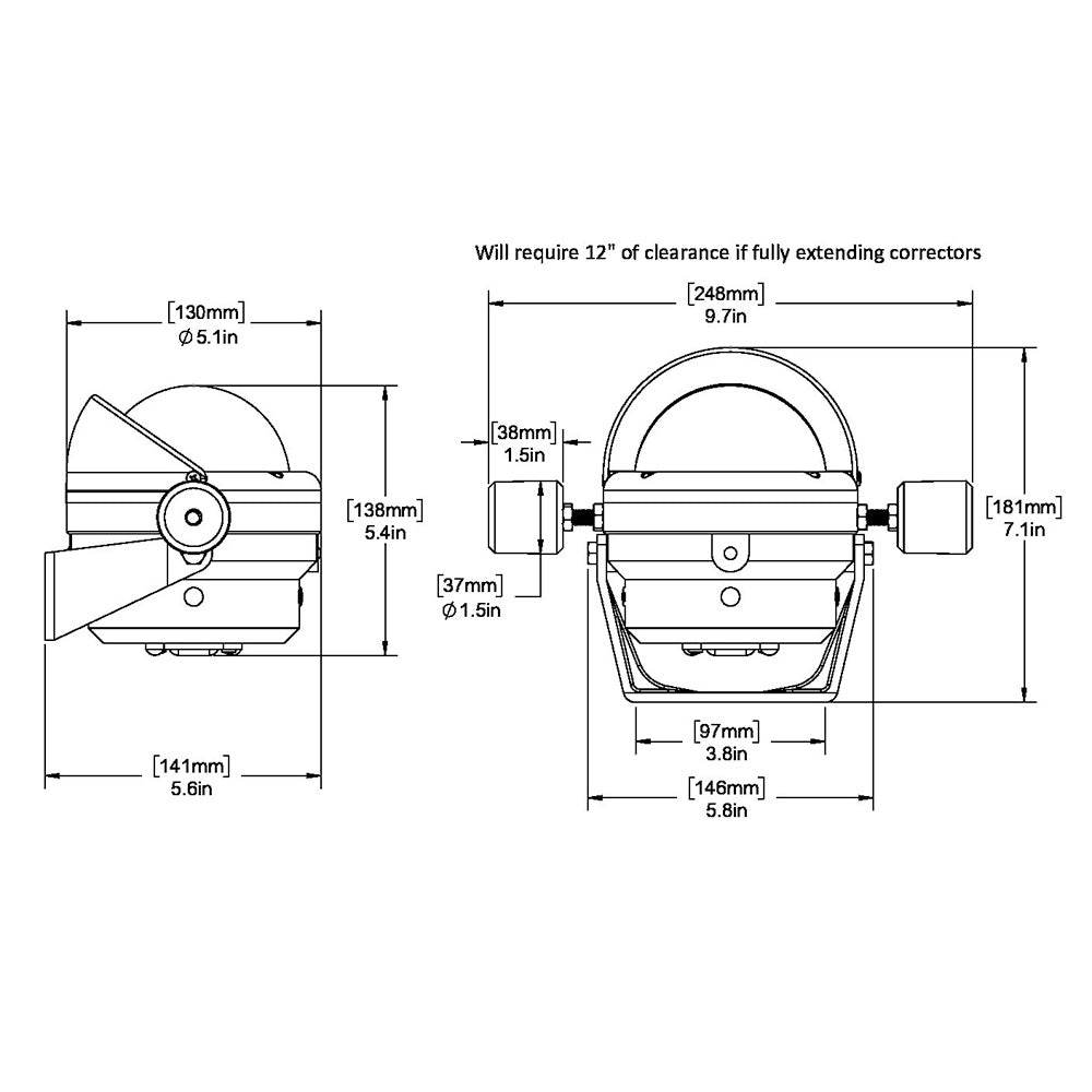 Suncoast Marine and Auto offers Ritchie HB-845 Helmsman Steel Boat Compass - Bracket Mount - Black [HB-845]