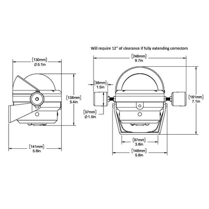 Suncoast Marine and Auto offers Ritchie HB-845 Helmsman Steel Boat Compass - Bracket Mount - Black [HB-845]