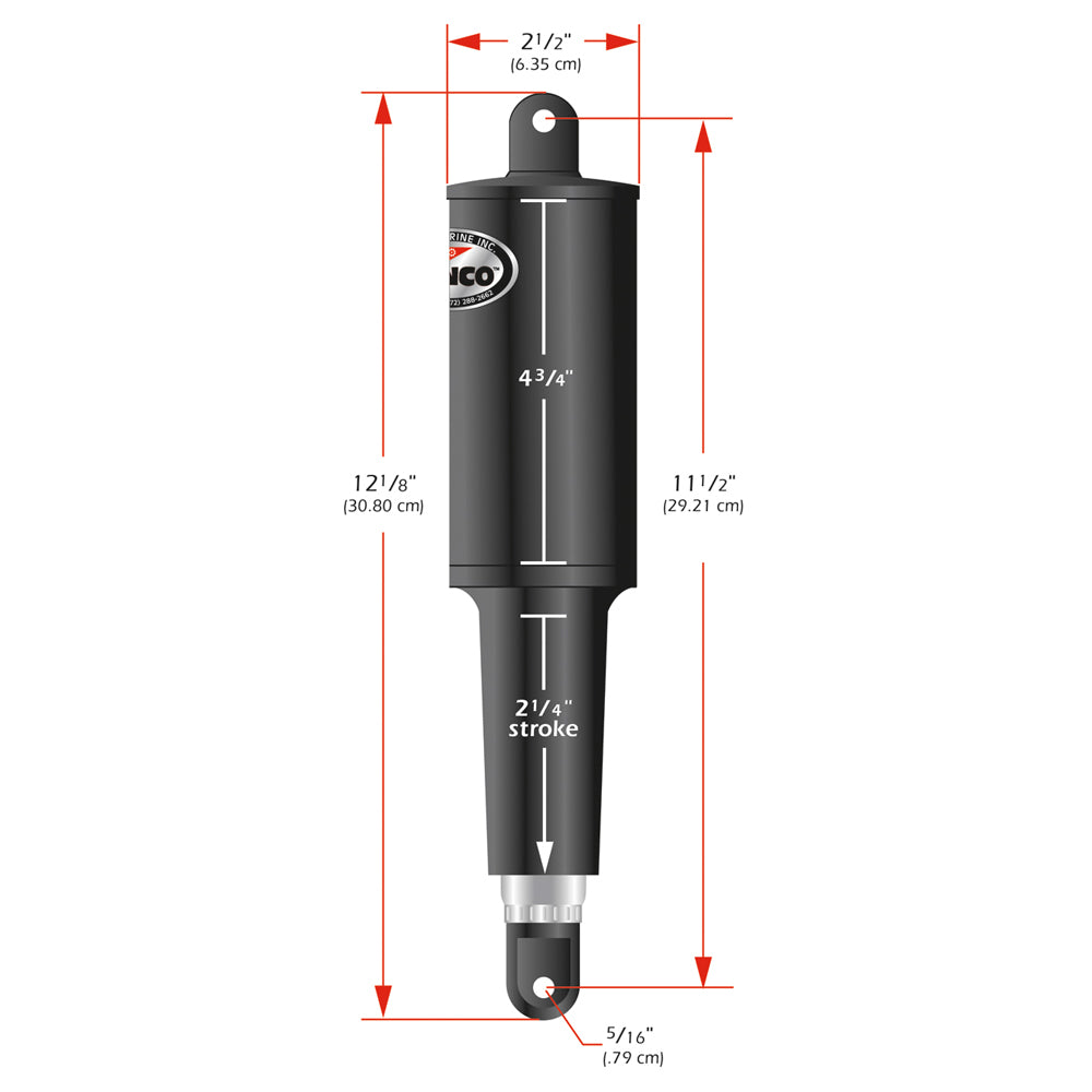 Suncoast Marine and Auto offers Lenco 101 Standard Actuator - 12V - 2-1/4" Stroke [15054-001]