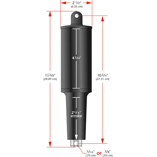 Suncoast Marine and Auto offers Lenco 101XD Extreme Duty Actuator - 12V - 2-1/4" Stroke - 5/16" Hardware [15055-001]