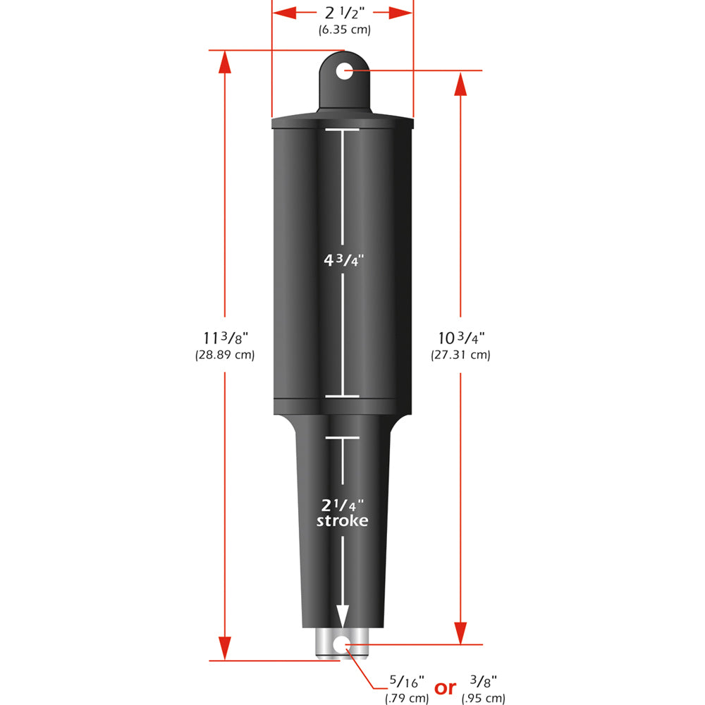 Suncoast Marine and Auto offers Lenco 101XD Extreme Duty Actuator - 12V - 2 1/4" Stroke - 3/8" Hardware [15056-001]