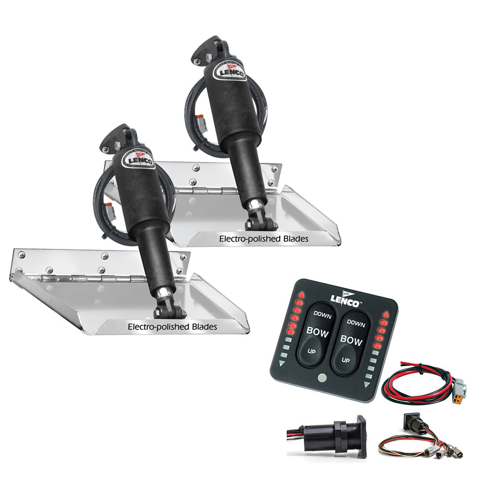 Suncoast Marine and Auto offers Lenco 12" x 9" Standard Performance Trim Tab Kit w/LED Indicator Switch Kit 12V [RT12X9I]