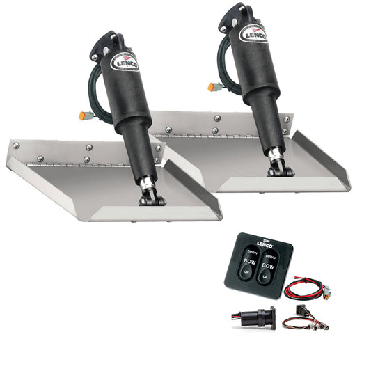 Suncoast Marine and Auto offers Lenco 9" x 9" Edgemount Trim Tab Kit w/Standard Tactile Switch Kit 12V [TT9X9E]