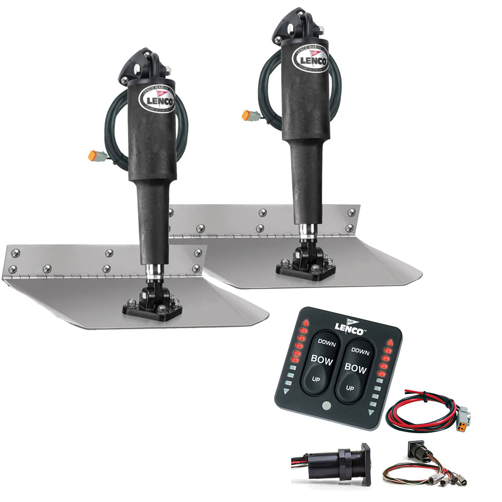 Suncoast Marine and Auto offers Lenco 9" x 9" Standard Trim Tab Kit w/LED Indicator Switch Kit 12V [TT9X9I]