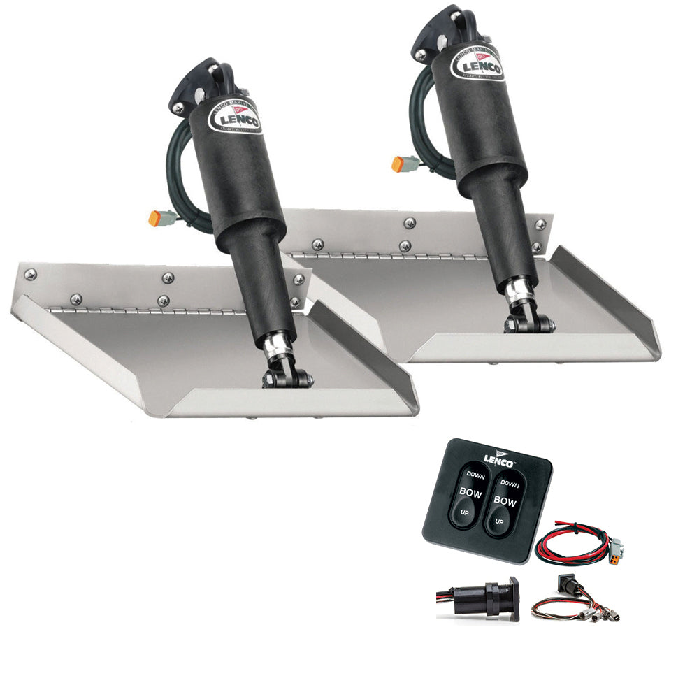 Suncoast Marine and Auto offers Lenco 12" x 12" Edgemount Trim Tab Kit w/Standard Tactile Switch Kit 12V [15106-102]