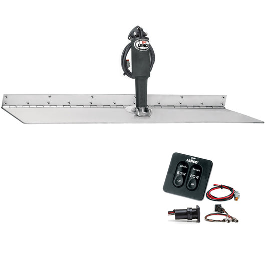 Suncoast Marine and Auto offers Lenco 12" x 30" Super Strong Trim Tab Kit w/Standard Tactile Switch Kit 12V [TT12X30SS]