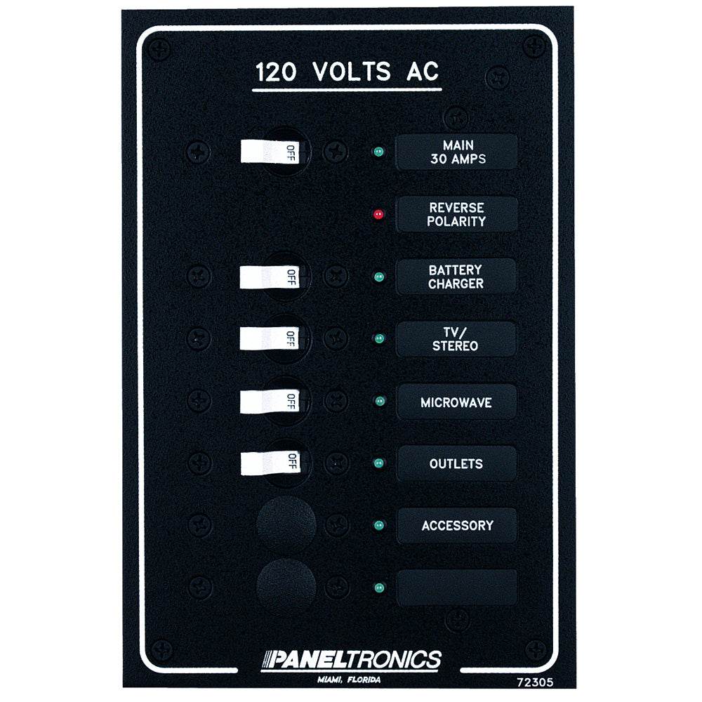 Suncoast Marine and Auto offers Paneltronics Standard AC 6 Position Breaker Panel & Main w/LEDs [9972305B]