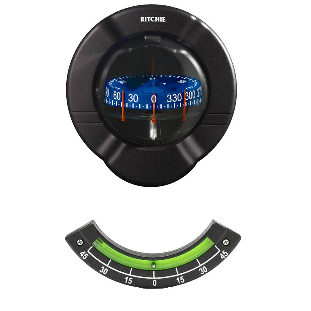 Suncoast Marine and Auto offers Ritchie SR-2 Venture Sail Boat Compass w/Clinometer - Bulkhead Mount - Black [SR-2]