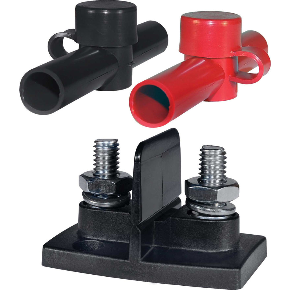 Suncoast Marine and Auto offers Blue Sea 2018 Dual PowerPost Cable Connectors - 1 X 5/16" - 1 X 3/8" [2018]