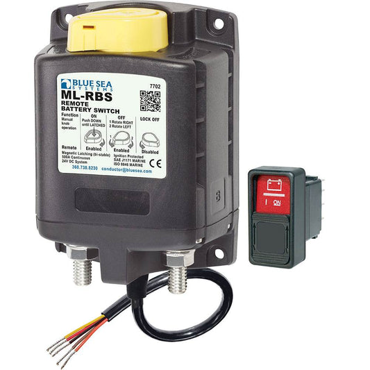 Suncoast Marine and Auto offers Blue Sea 7702 ML-Series Remote Battery Switch w/Manual Control 24V DC [7702]