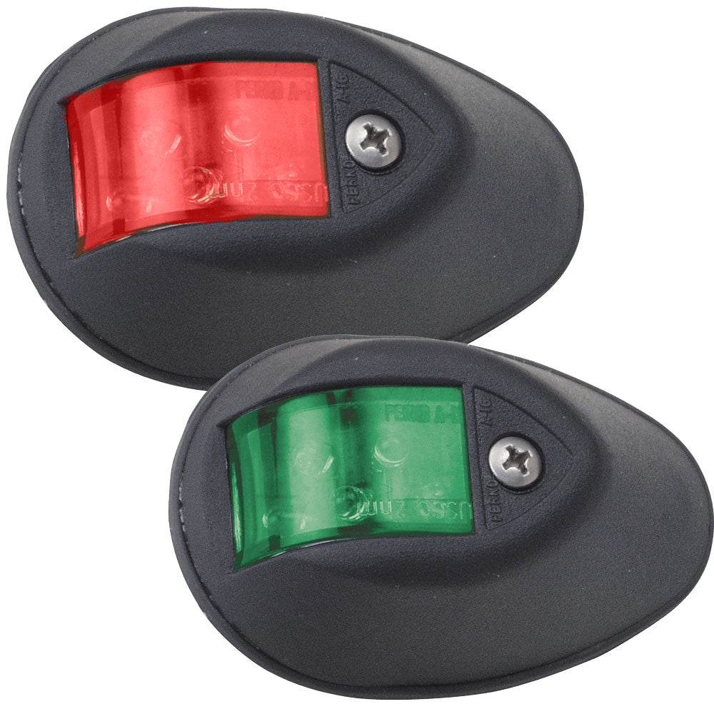 Suncoast Marine and Auto offers Perko LED Sidelights - Red/Green - 12V - Black Housing [0602DP1BLK]