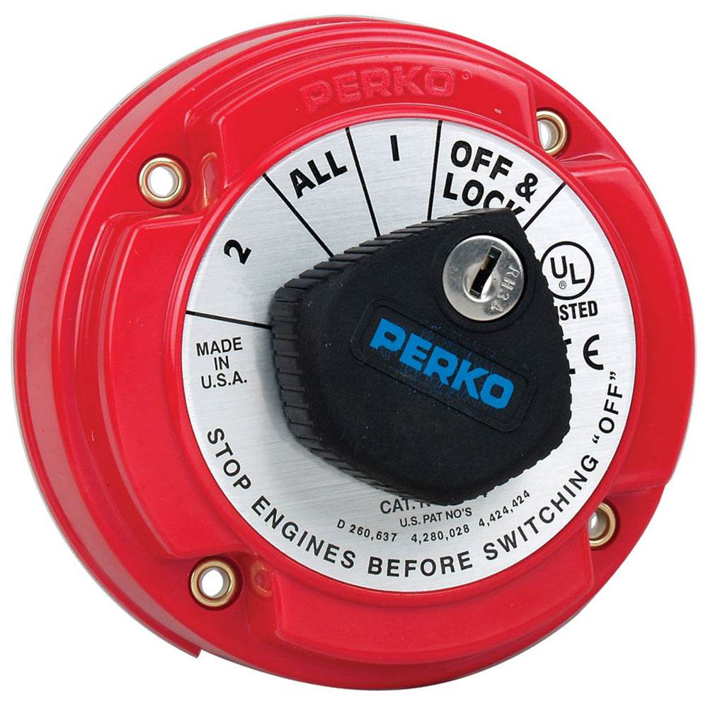 Suncoast Marine and Auto offers Perko 8504DP Medium Duty Battery Selector Switch w/Alternator Field Disconnect & Key Lock [8504DP]