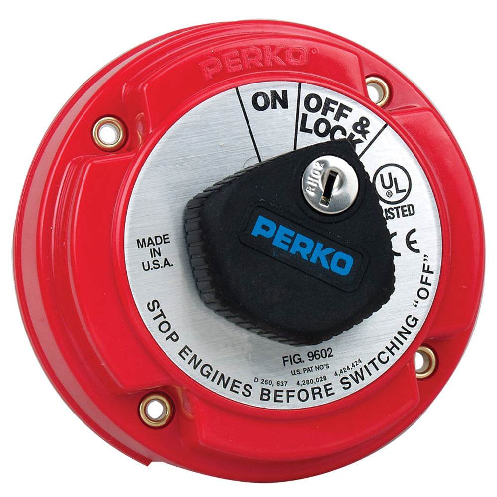 Suncoast Marine and Auto offers Perko Medium Duty Main Battery Disconnect Switch w/Key Lock [9602DP]