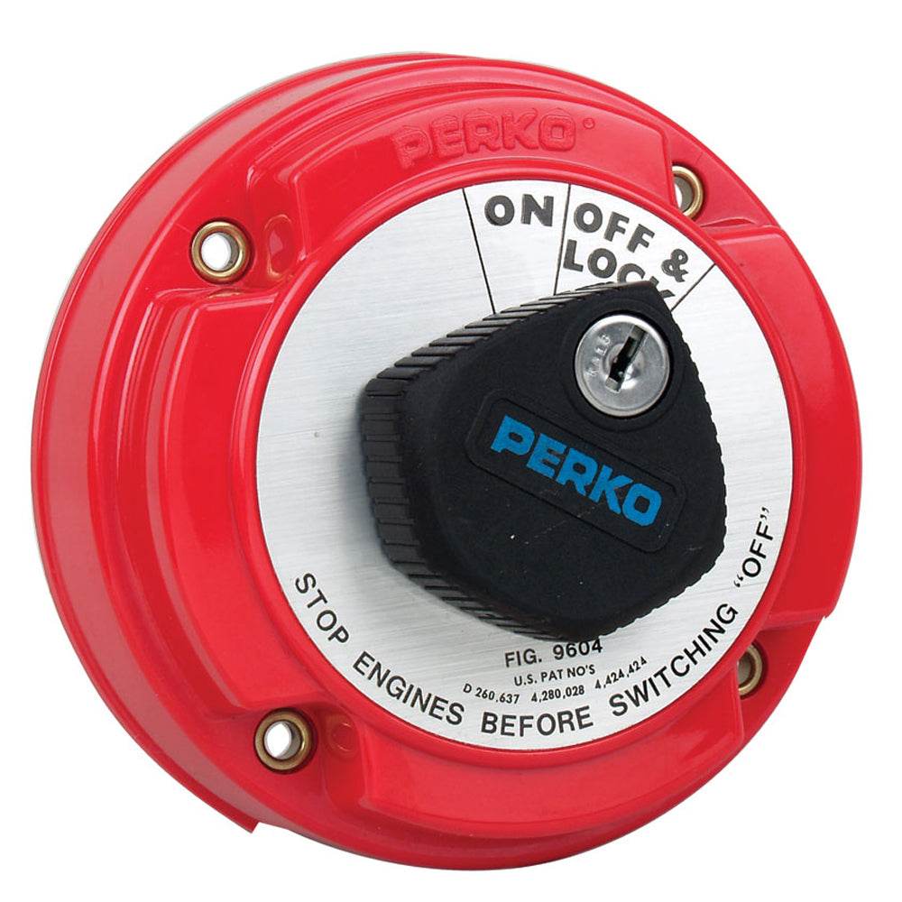 Suncoast Marine and Auto offers Perko Medium Duty Main Battery Disconnect Switch w/Alternator Field Disconnect & Key Lock [9604DP]