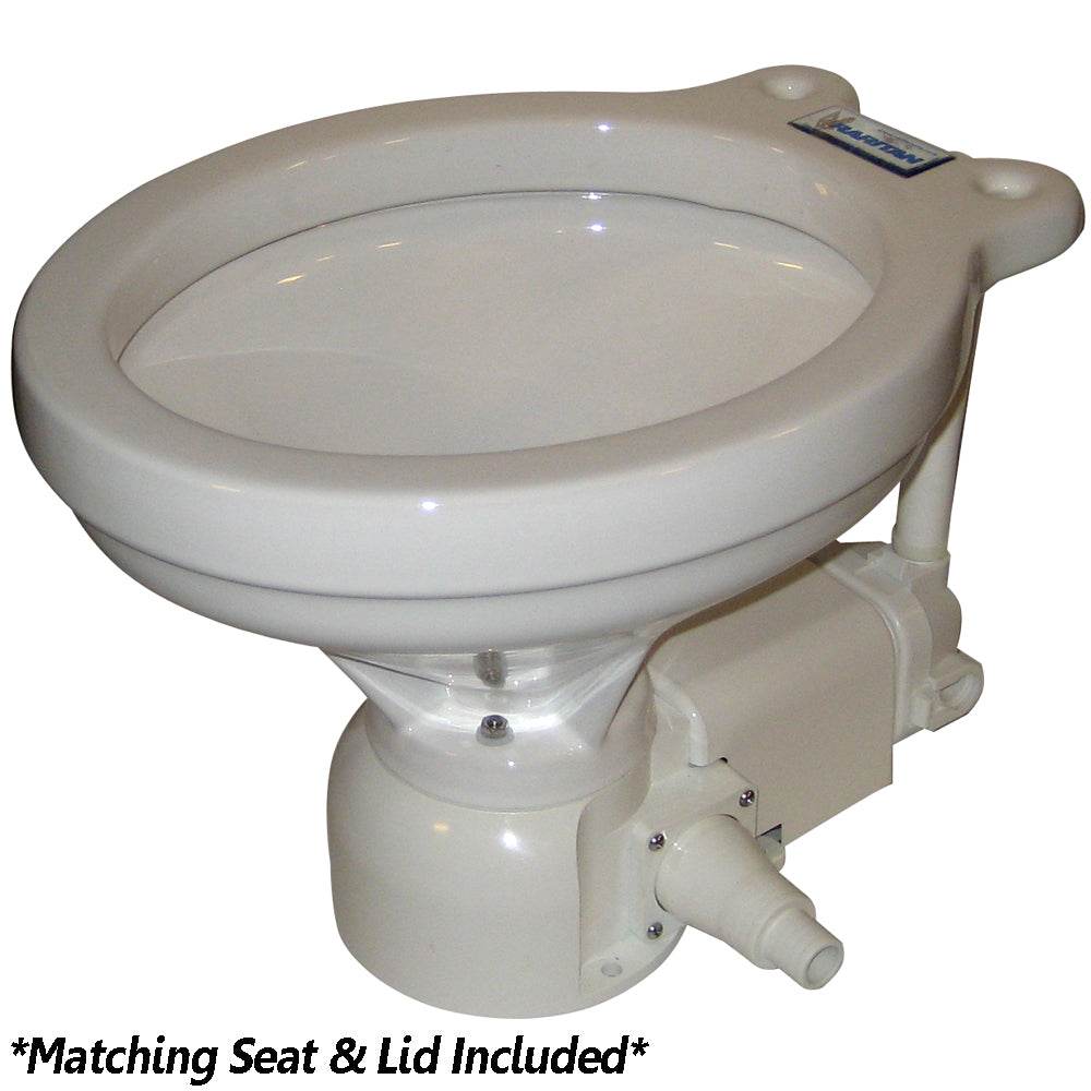 Suncoast Marine and Auto offers Raritan Sea Era Electric Toilet - Household Style - Integral Pump - Straight 90 Discharge - 12v [160HI012]