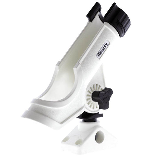 Suncoast Marine and Auto offers Scotty Powerlock Rod Holder White w/241 Side/Deck Mount [230-WH]