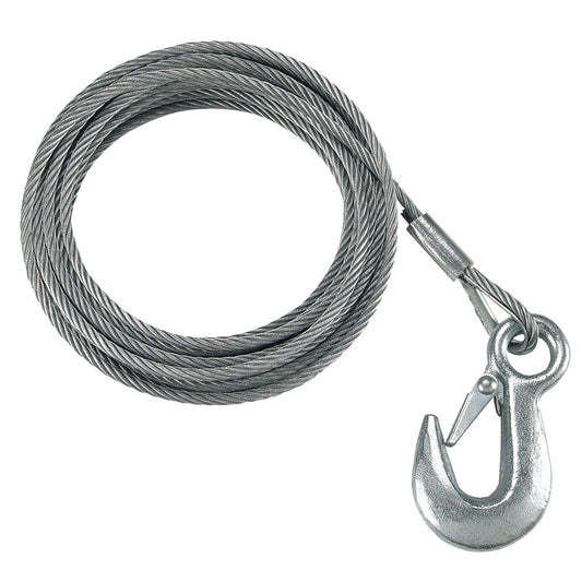 Suncoast Marine and Auto offers Fulton 7/32" x 50' Galvanized Winch Cable and Hook - 5,600 lbs. Breaking Strength [WC750 0100]