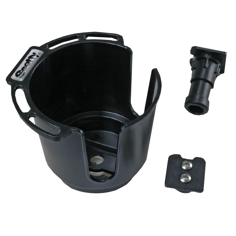 Suncoast Marine and Auto offers Scotty 311 Drink Holder w/Bulkhead/Gunnel Mount & Rod Holder Post Mount - Black [311-BK]