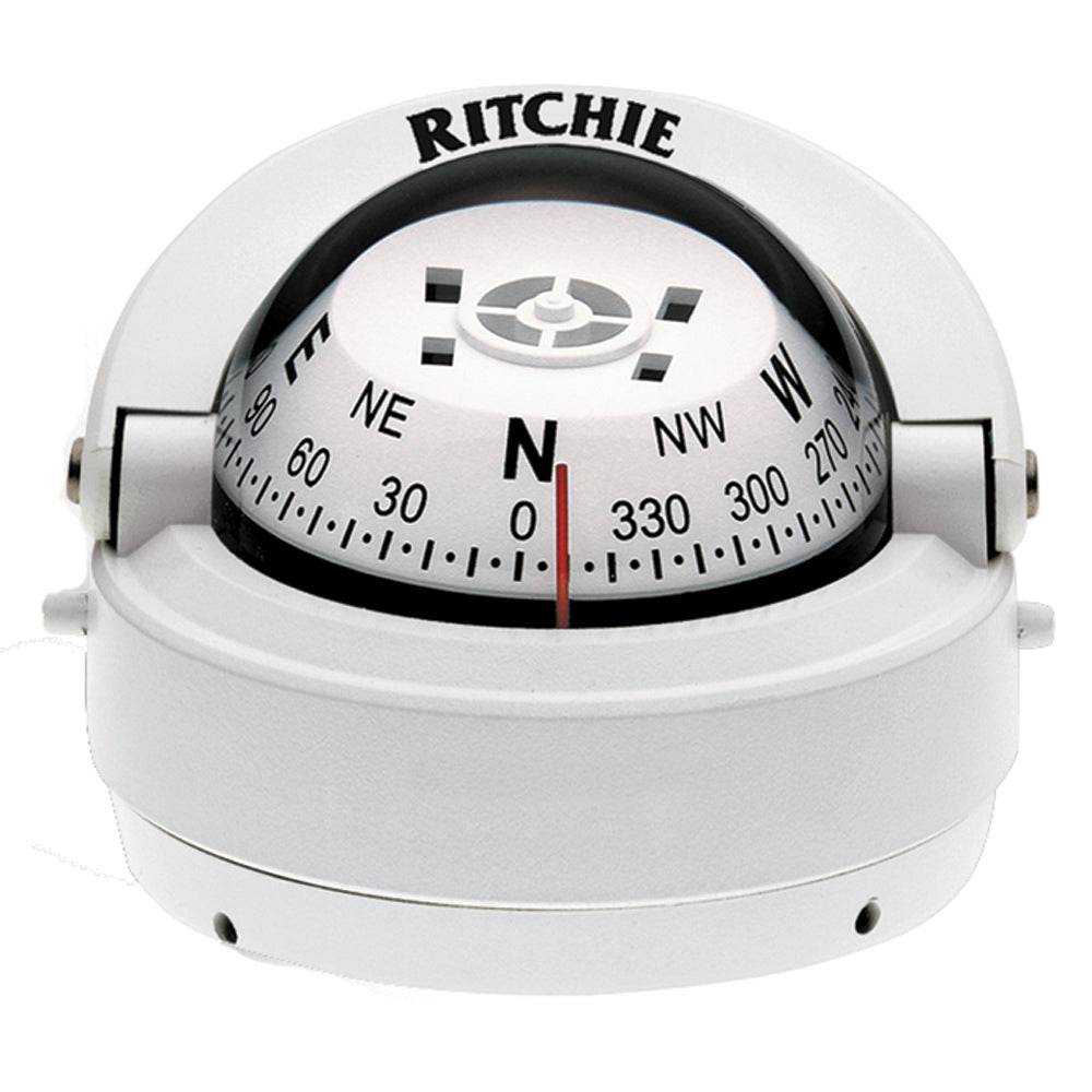 Suncoast Marine and Auto offers Ritchie S-53W Explorer Compass - Surface Mount - White [S-53W]