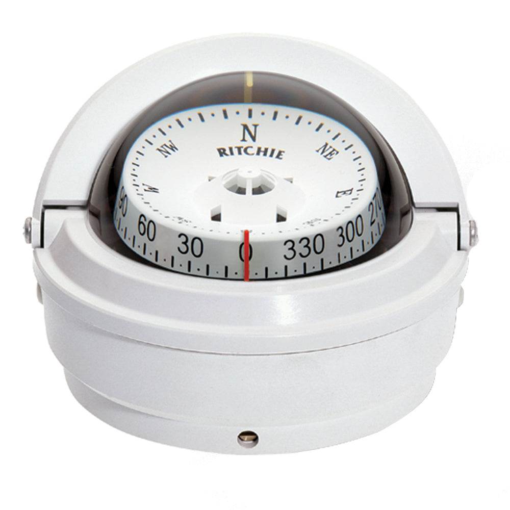 Suncoast Marine and Auto offers Ritchie S-87W Voyager Compass - Surface Mount - White [S-87W]