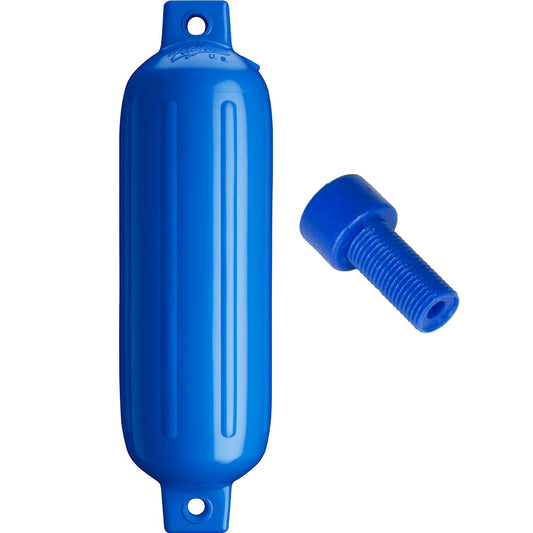 Suncoast Marine and Auto offers Polyform G-3 Twin Eye Fender 5.5" x 19" - Blue w/Adapter [G-3-BLUE]