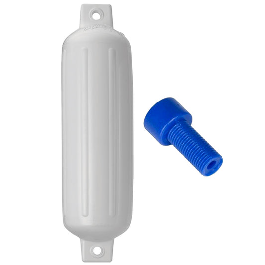 Suncoast Marine and Auto offers Polyform G-4 Twin Eye Fender 6.5" x 22" White w/Adapter [G-4-WHITE]