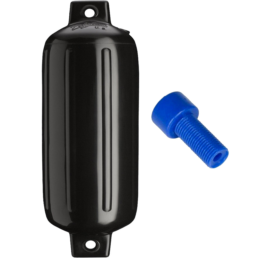 Suncoast Marine and Auto offers Polyform G-5 Twin Eye Fender 8.8" x 26.8" - Black w/Adapter [G-5-BLACK]