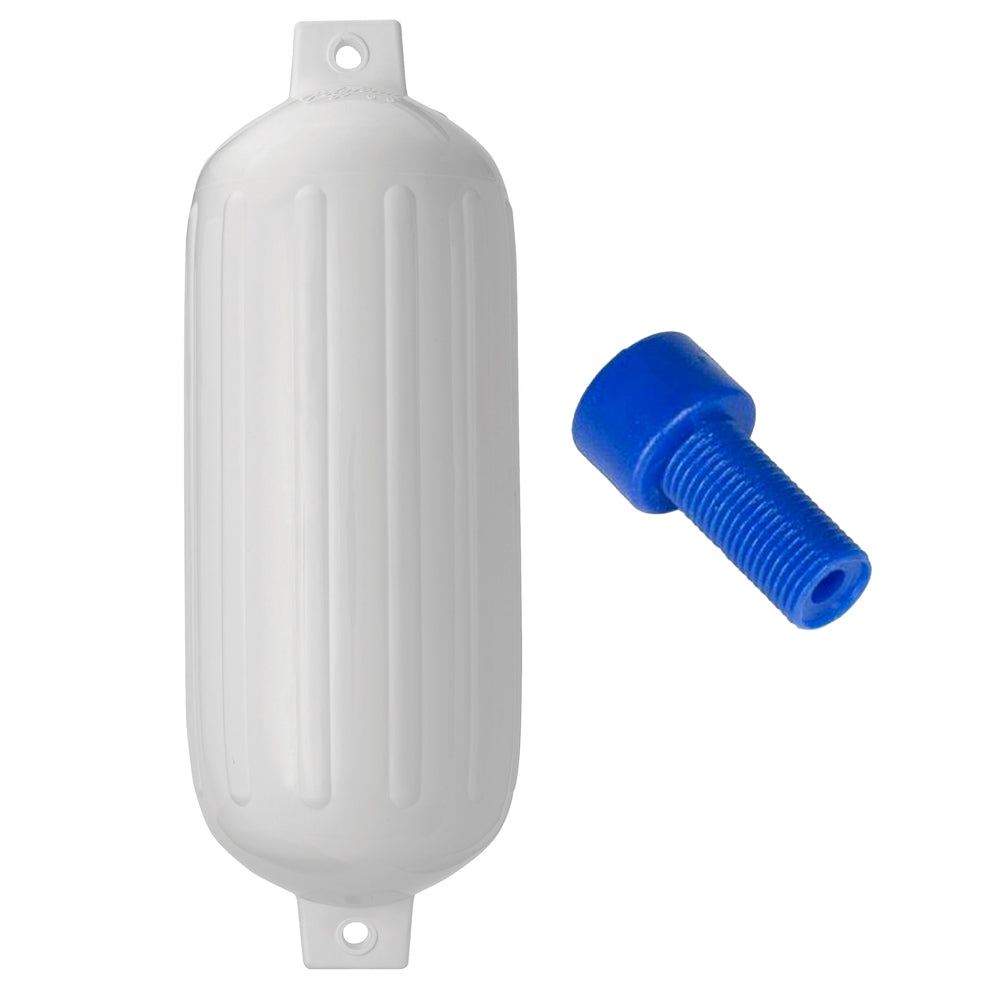 Suncoast Marine and Auto offers Polyform G-6 Twin Eye Fender 11" x 30" - White w/Adapter [G-6-WHITE]