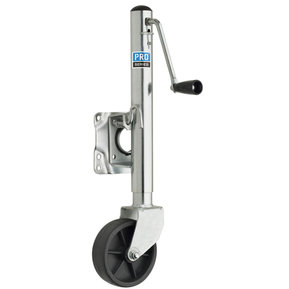 Suncoast Marine and Auto offers Pro Series 1000 lbs. Zinc Plated Swivel Jack w/6" Poly Wheel [EJ10000101]