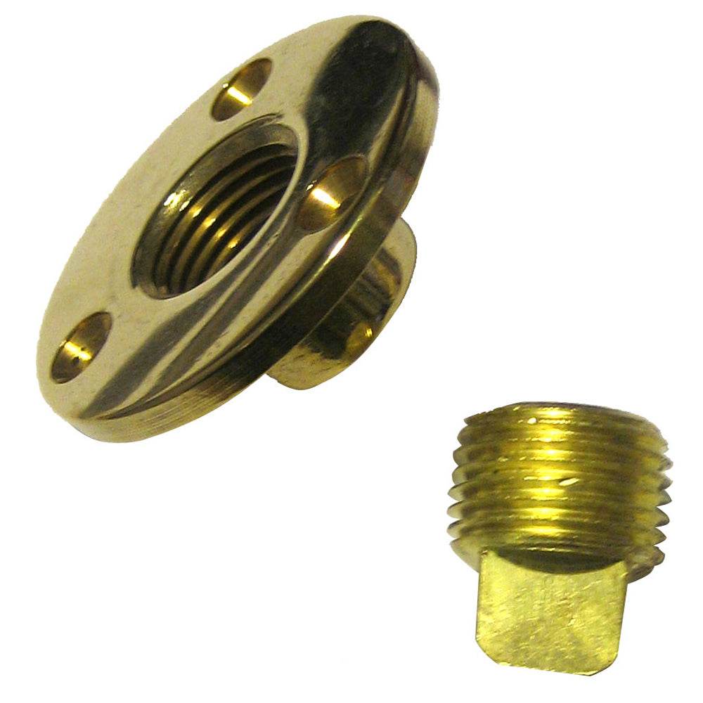 Suncoast Marine and Auto offers Perko Garboard Drain & Drain Plug Assy Cast Bronze/Brass MADE IN THE USA [0714DP1PLB]