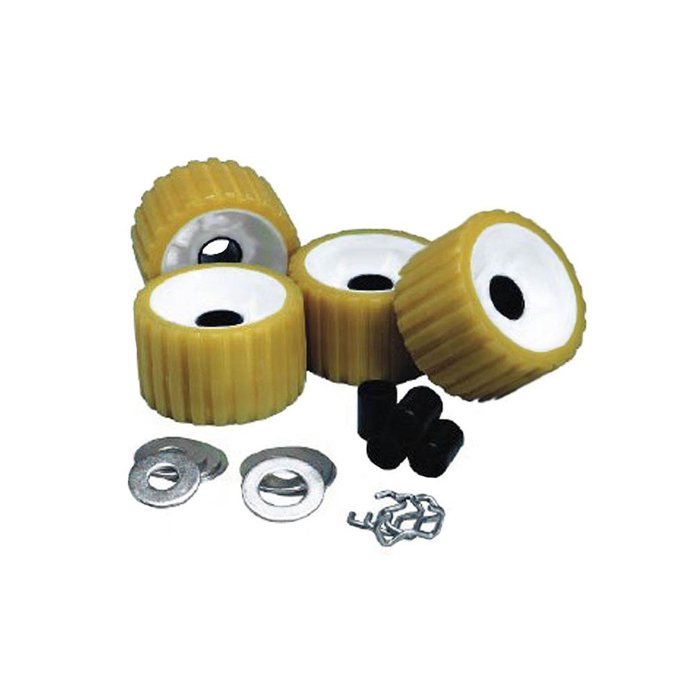 Suncoast Marine and Auto offers C.E. Smith Ribbed Roller Replacement Kit - 4 Pack - Gold [29310]