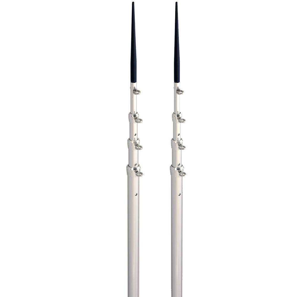 Suncoast Marine and Auto offers Lee's 16.5' Bright Silver Black Spike Telescopic Poles f/Sidewinder [TX3916SL/SL]