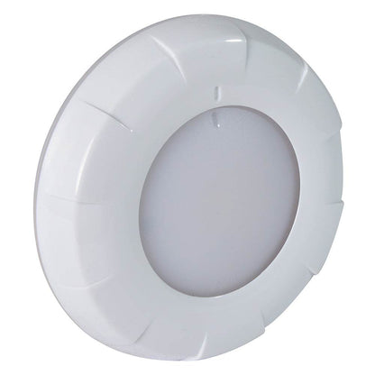 Suncoast Marine and Auto offers Lumitec Aurora LED Dome Light - White Finish - White/Blue Dimming [101075]